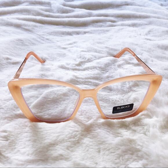 Chels Clear Pink Computer Blue Light Glasses - Picture 6 of 11